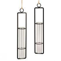 Article Décoration tube à essai pour suspendre des mini vases en verre H22,5cm 2pcs