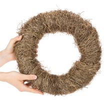 Article Couronne en matériau naturel, couronne décorative naturelle pour projets de bricolage, 35 cm