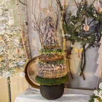 Article Couronne de vigne couronne décorative décoration rustique blanc lavé Ø38cm
