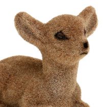 Article Cerfs assis floqués 8cm 6 pcs