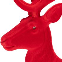 Article Figurine décorative de cerf debout, grande, floquée, décoration de Noël, 85 cm