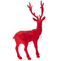 Article Figurine décorative de cerf debout, grande, floquée, décoration de Noël, 85 cm