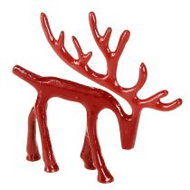 Article Figurine décorative renne en métal décoration de table Noël rouge 15cm
