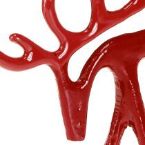Article Figurine décorative renne en métal décoration de table Noël rouge 15cm