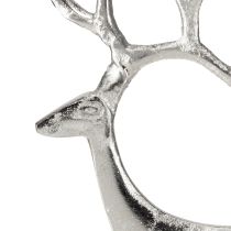 Article Décoration renne figurine cerf métal argenté H31cm