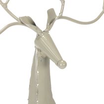 Article Sculpture décorative de cerf aux grands bois, aspect métal moderne, 48 cm
