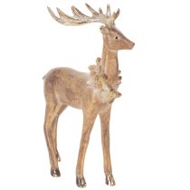 Article Figurine décorative de cerf à bois, à poser, décoration de Noël, 28 cm