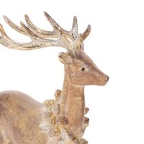 Article Figurine décorative de cerf à bois, à poser, décoration de Noël, 28 cm