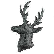 Article Buste de renne décoratif métal noir 8cm × 4,8cm 8 pcs