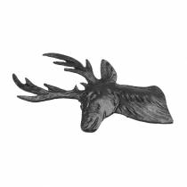 Article Buste de renne décoratif métal noir 8cm × 4,8cm 8 pcs