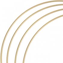 Article Bague métal anneau déco Scandi anneau déco boucle doré Ø40cm 4pcs