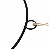 Article Anneau décoratif à suspendre noir Ø35cm 4pcs