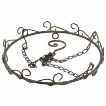 Article Anneau décoratif avec crochet à suspendre Brun rouille Ø20,5cm