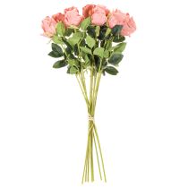 Article Bouquet de 12 roses artificielles à longue tige (62 cm).