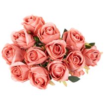 Article Bouquet de 12 roses artificielles à longue tige (62 cm).