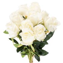 Article Roses artificielles à longue tige, pour vase, 62 cm, lot de 12