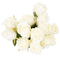 Article Roses artificielles à longue tige, pour vase, 62 cm, lot de 12