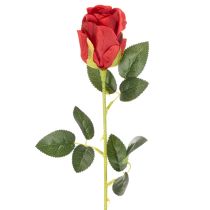 Article Rose artificielle à longue tige, fleur artificielle rouge, 62 cm, lot de 12