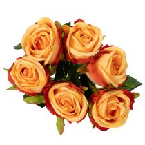 Article Composition de roses artificielles, un élément intemporel qui sublimera tout intérieur avec élégance, 44 cm, 6 pièces