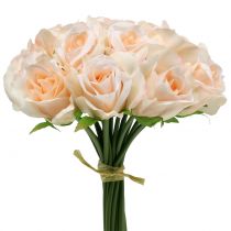 Bouquet de roses couleur pêche 26 cm de Ø