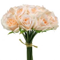 Bouquet de roses pêche Ø22cm