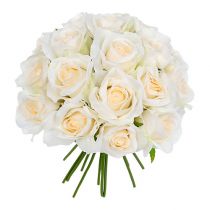Bouquet de roses blanc Ø26cm