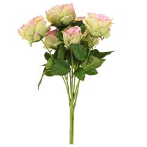 Article Rosier artificiel vert, rose 55cm