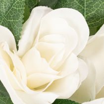 Article Guirlande de roses artificielles blanches décoratives, 170 cm
