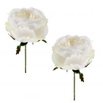 Fleur de rose blanche 17cm 4pcs
