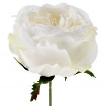 Fleur de rose blanche 17cm 4pcs