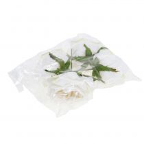 Article Fleur de rose blanche 17cm 4 pcs