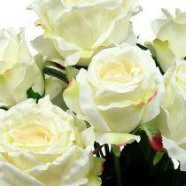 Article Bouquet de roses blanches, crème 55cm