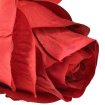 Article Branche de Rose Fleur en Soie Rose Artificielle Rouge 72cm