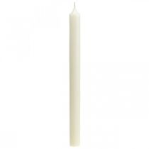 Bougies rustiques Bougeoirs hauts colorés blanc 350/28mm 4pcs