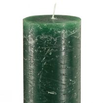 Article Bougie bâton rustique verte pour éclairage d&#39;ambiance et décoration de vacances, longueur 300 mm, largeur 50 mm, 4 pièces