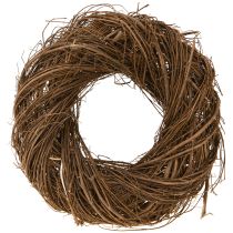 Article Couronne rustique en orme naturel, couronne décorative en branches Ø30cm