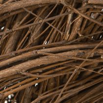 Article Couronne rustique en orme naturel, couronne décorative en branches Ø30cm
