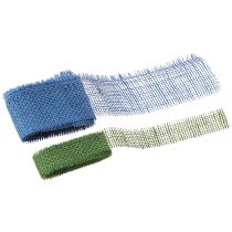 Article Ruban de jute rustique coloré couleurs assorties 40/70 mm 2 m 10 pièces