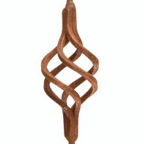 Article Crochet en S Déco métal rustique Rouille aspect antique 34cm