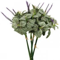 Article Fleurs artificielles en soie, sauge en bouquet, fleur de soie sauge violette L28cm 4pcs