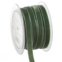 Article Ruban de velours ruban cadeau ruban décoratif vert B10mm 20m