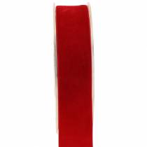 Article Ruban velours rouge 25mm 7m
