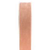 Article Ruban velours saumon 25mm 7m