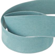 Article Ruban de velours bleu clair pour bijoux, 25 mm, 7 m