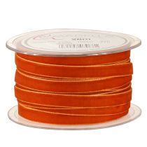 Article Ruban décoratif en velours orange foncé 10 mm 20 m
