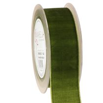 Article Ruban de velours ruban décoratif ruban de tissu velours vert foncé 40mm 8m