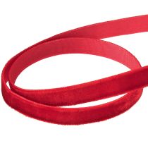 Article Ruban décoratif en velours rouge 10 mm 20 m