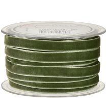 Article Ruban de velours, ruban cadeau, ruban décoratif vert, largeur 10 mm, 20 m