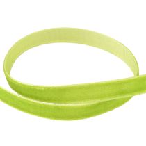 Article Ruban de velours vert clair, ruban décoratif en velours vert 10 mm, 20 m
