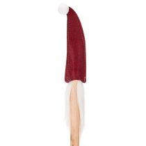 Article Piquets décoratifs de lutin de Noël, Père Noël avec bonnet en feutre, 58 cm, lot de 6